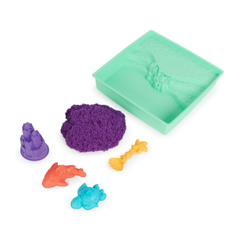 Kinetic Sand scatola di sabbia liquida con sottopentola viola