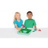 Kinetic Sand scatola di sabbia liquida con base verde