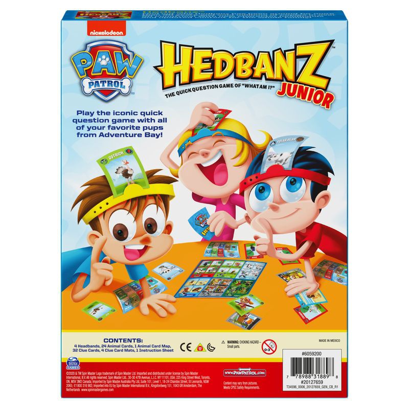 Spin Master Games gioco di società di indovinelli Hedbanz PAW Patrol Junior