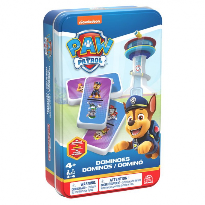 Spin Master Games PAW Patrol domino in scatola di latta