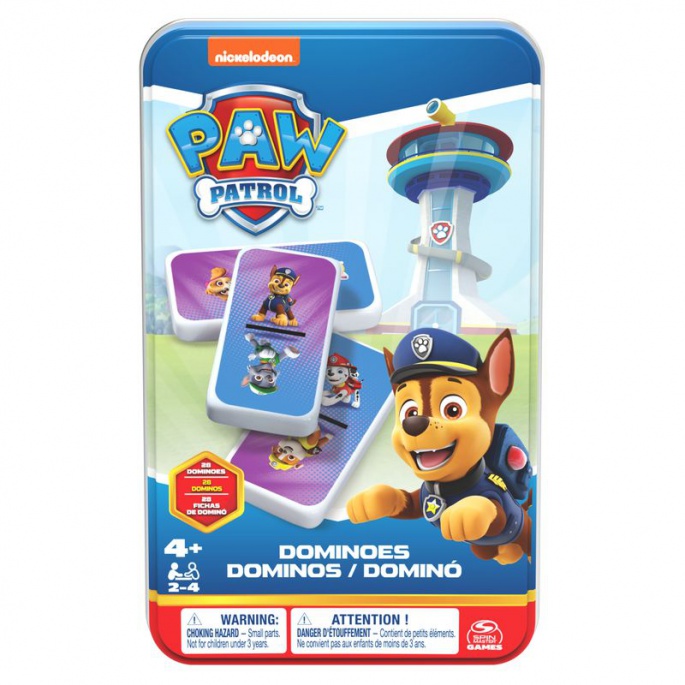Spin Master Games PAW Patrol domino in scatola di latta