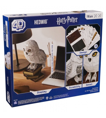 Puzzle 3D di Harry Potter Hedwig su supporto