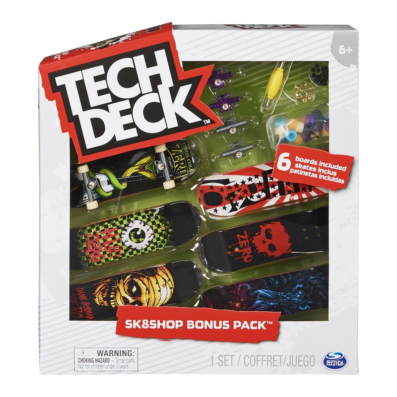 Tech Deck skateshop 6 pezzi con accessori Zero Zero