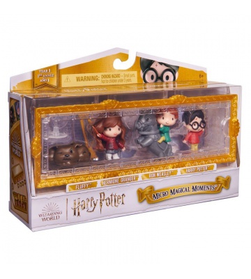 Harry Potter multipacco di mini figure di Harry, Hermione e Ron con accessori