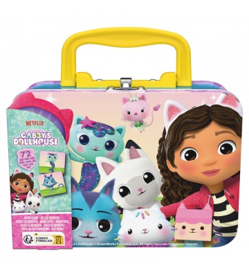 Spin Master Games Gabby's Dollhouse memory in una valigetta di latta