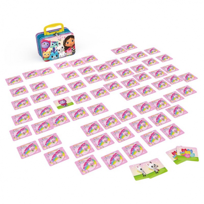 Spin Master Games Gabby's Dollhouse memory in una valigetta di latta