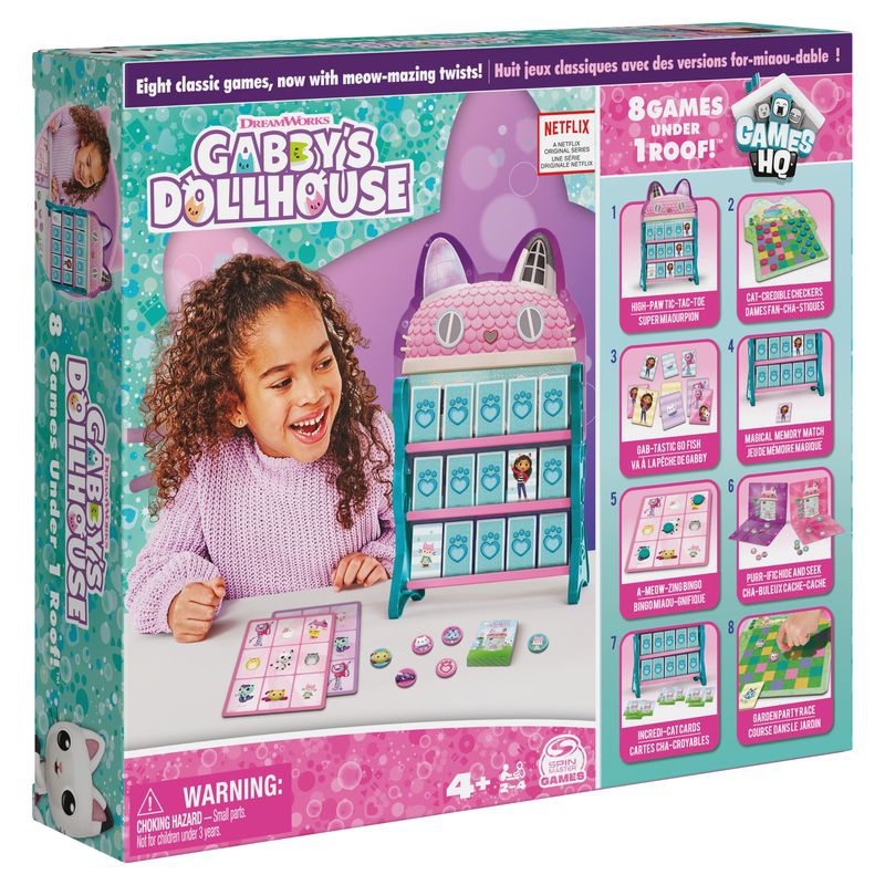 Spin Master Games Gabby's Dollhouse pieno di giochi 8v1