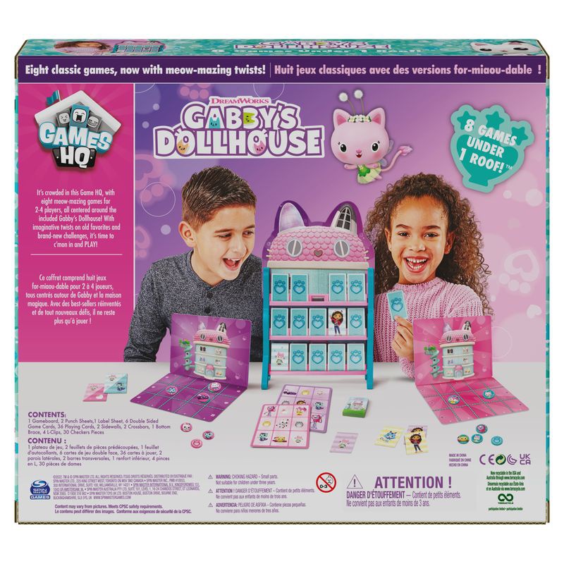 Spin Master Games Gabby's Dollhouse pieno di giochi 8v1