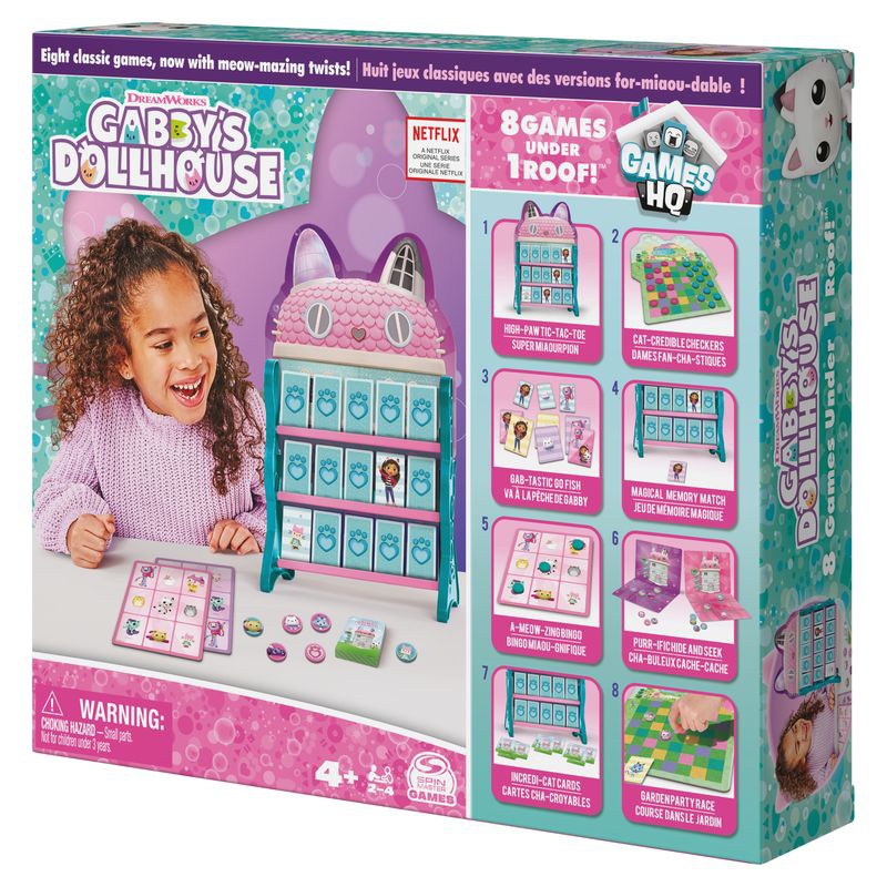 Spin Master Games Gabby's Dollhouse pieno di giochi 8v1