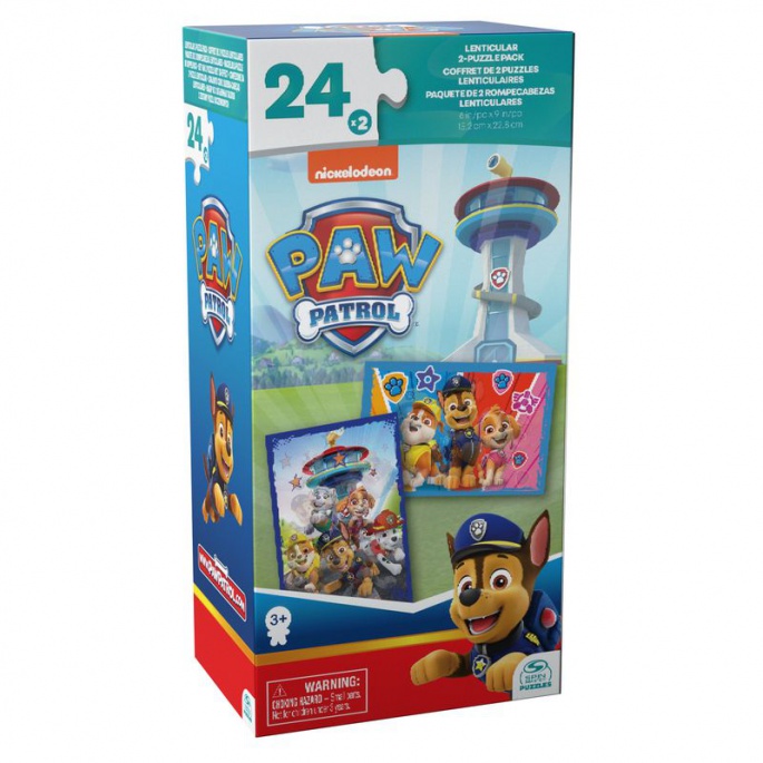 Spin Master Games PAW Patrol puzzle lenticolare 2x24 pezzi
