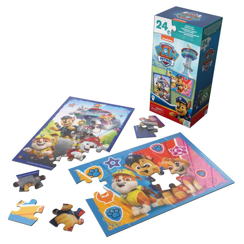 Spin Master Games PAW Patrol puzzle lenticolare 2x24 pezzi