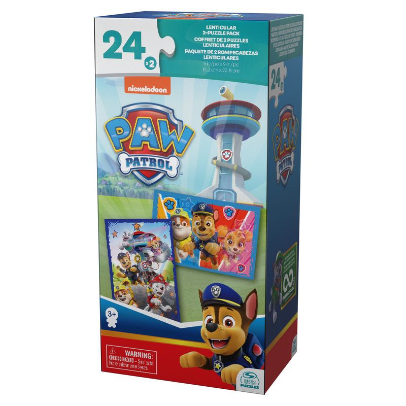 Spin Master Games PAW Patrol puzzle lenticolare 2x24 pezzi