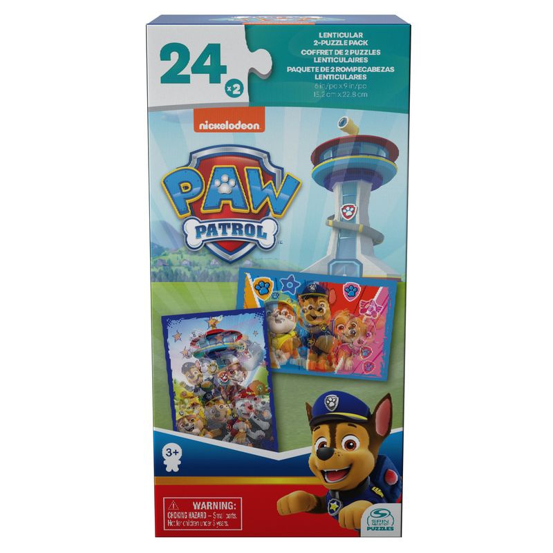 Spin Master Games PAW Patrol puzzle lenticolare 2x24 pezzi