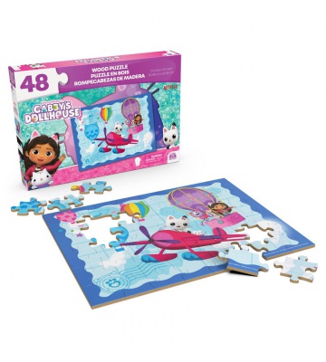 Spin Master Games Gabby's Dollhouse puzzle di legno da 48 pezzi