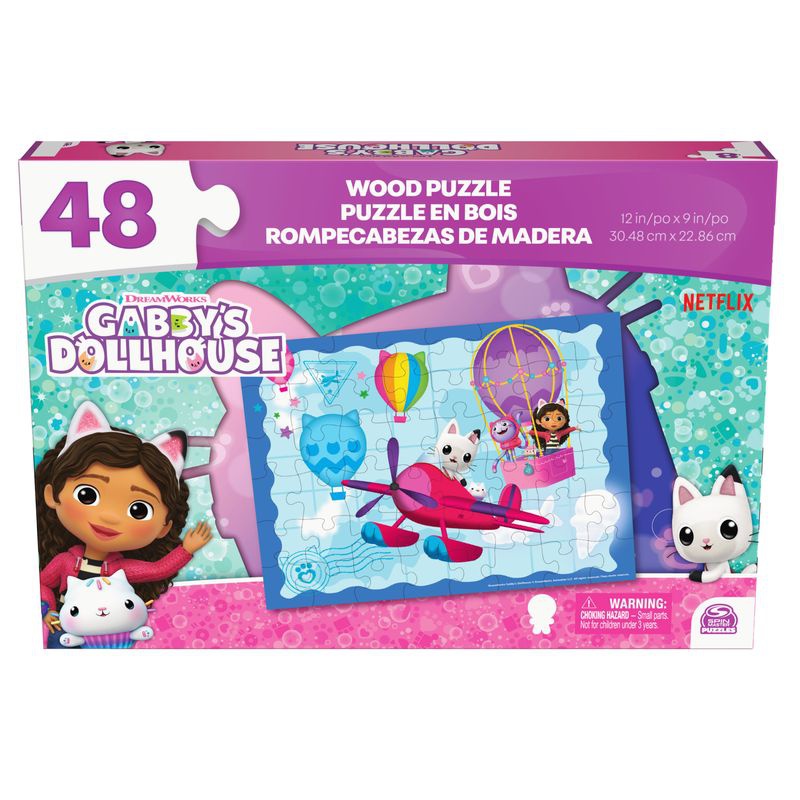 Spin Master Games Gabby's Dollhouse puzzle di legno da 48 pezzi
