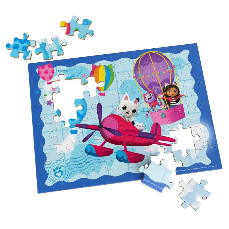 Spin Master Games Gabby's Dollhouse puzzle di legno da 48 pezzi