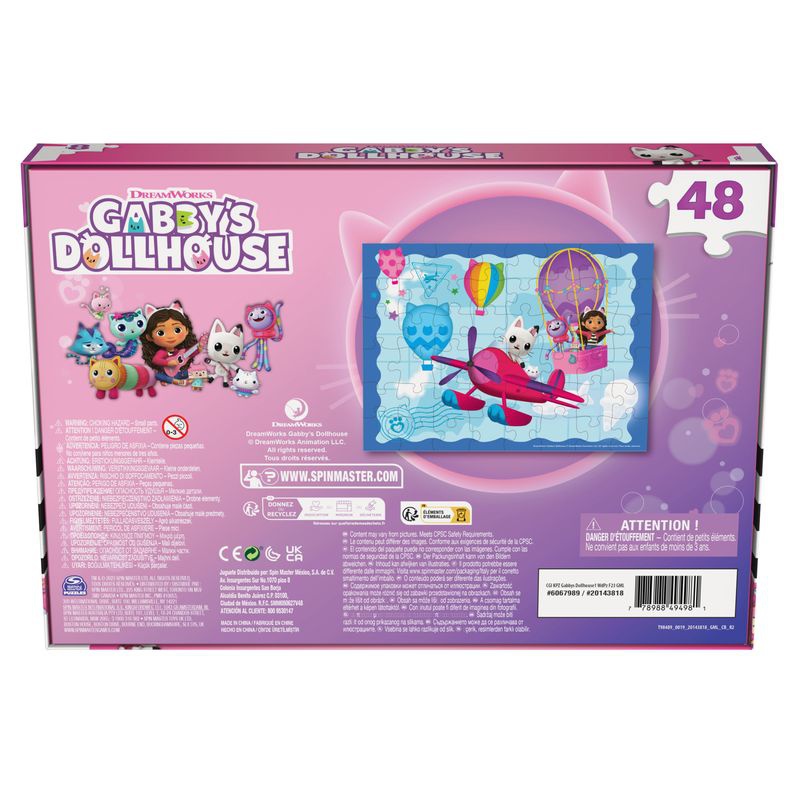 Spin Master Games Gabby's Dollhouse puzzle di legno da 48 pezzi