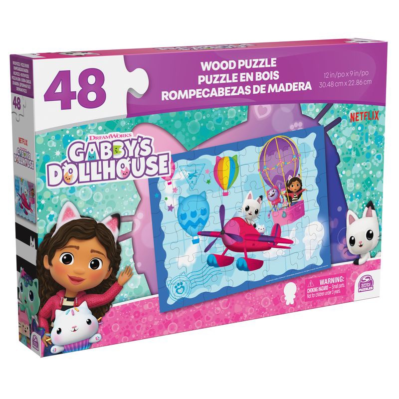 Spin Master Games Gabby's Dollhouse puzzle di legno da 48 pezzi