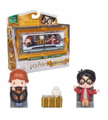 Harry Potter doppio set di mini figure di Harry e Ron con accessori