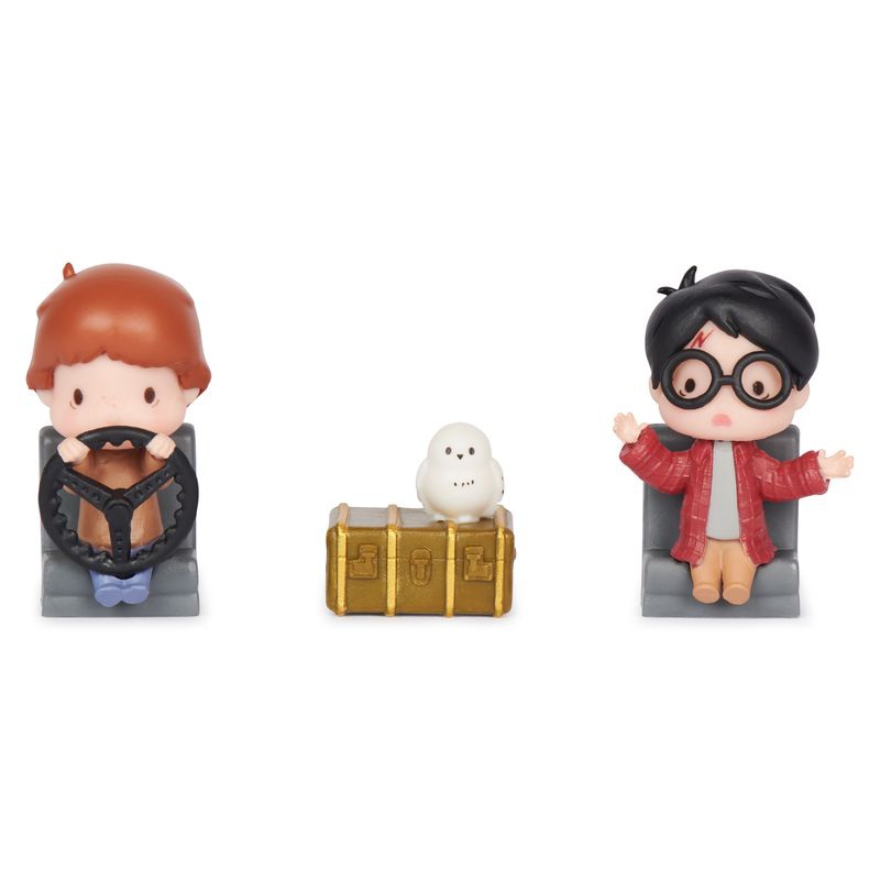 Harry Potter doppio set di mini figure di Harry e Ron con accessori