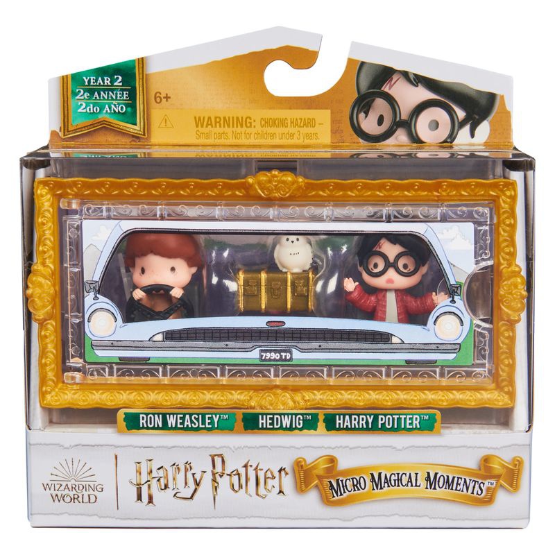 Harry Potter doppio set di mini figure di Harry e Ron con accessori