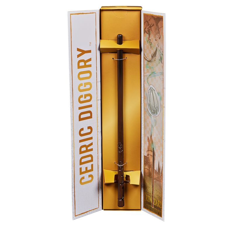 Bacchetta da collezione Harry Potter con supporto 2C Cedric Diggory