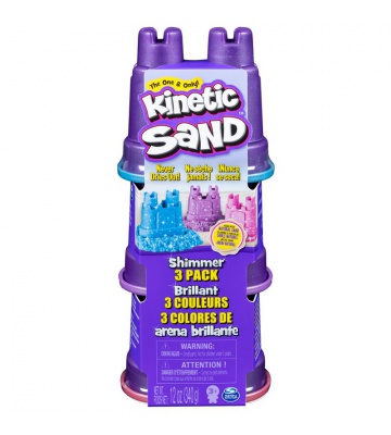 Kinetic Sand tre bicchieri di sabbia luccicante