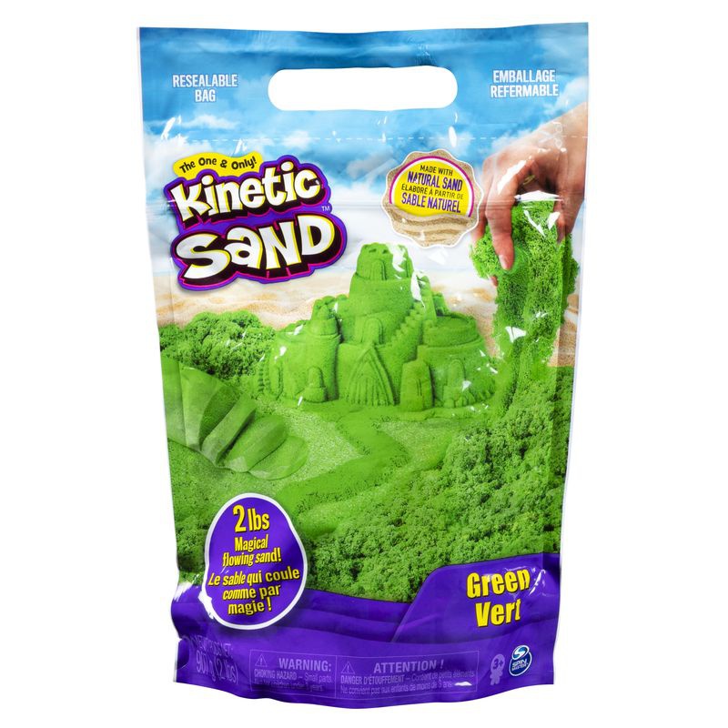 Kinetic Sand confezione di sabbia liquida verde 0,9 kg