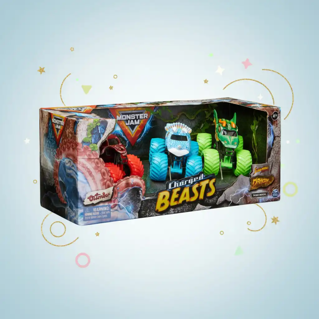 Crea il tuo spettacolo Monster Jam pieno di acrobazie.