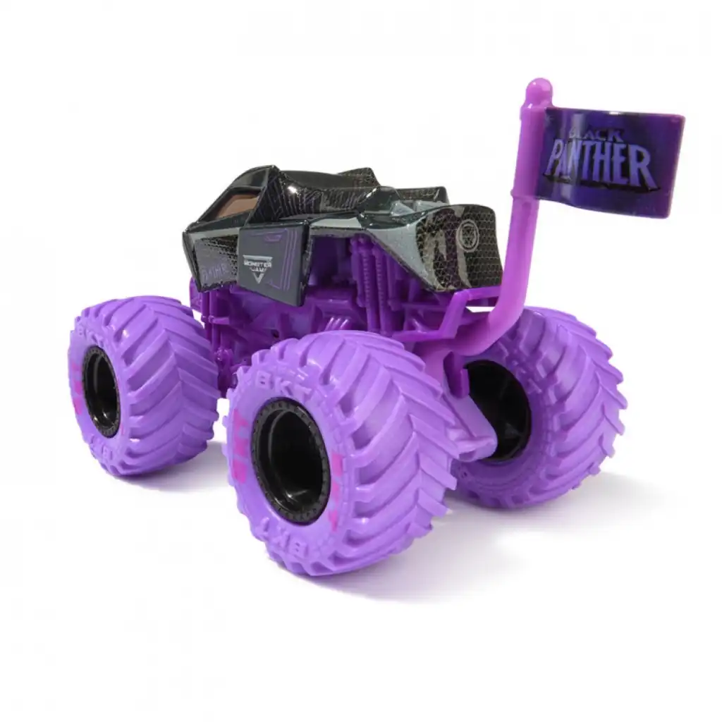 Arricchisci la tua collezione con un unico monster truck Marvel.