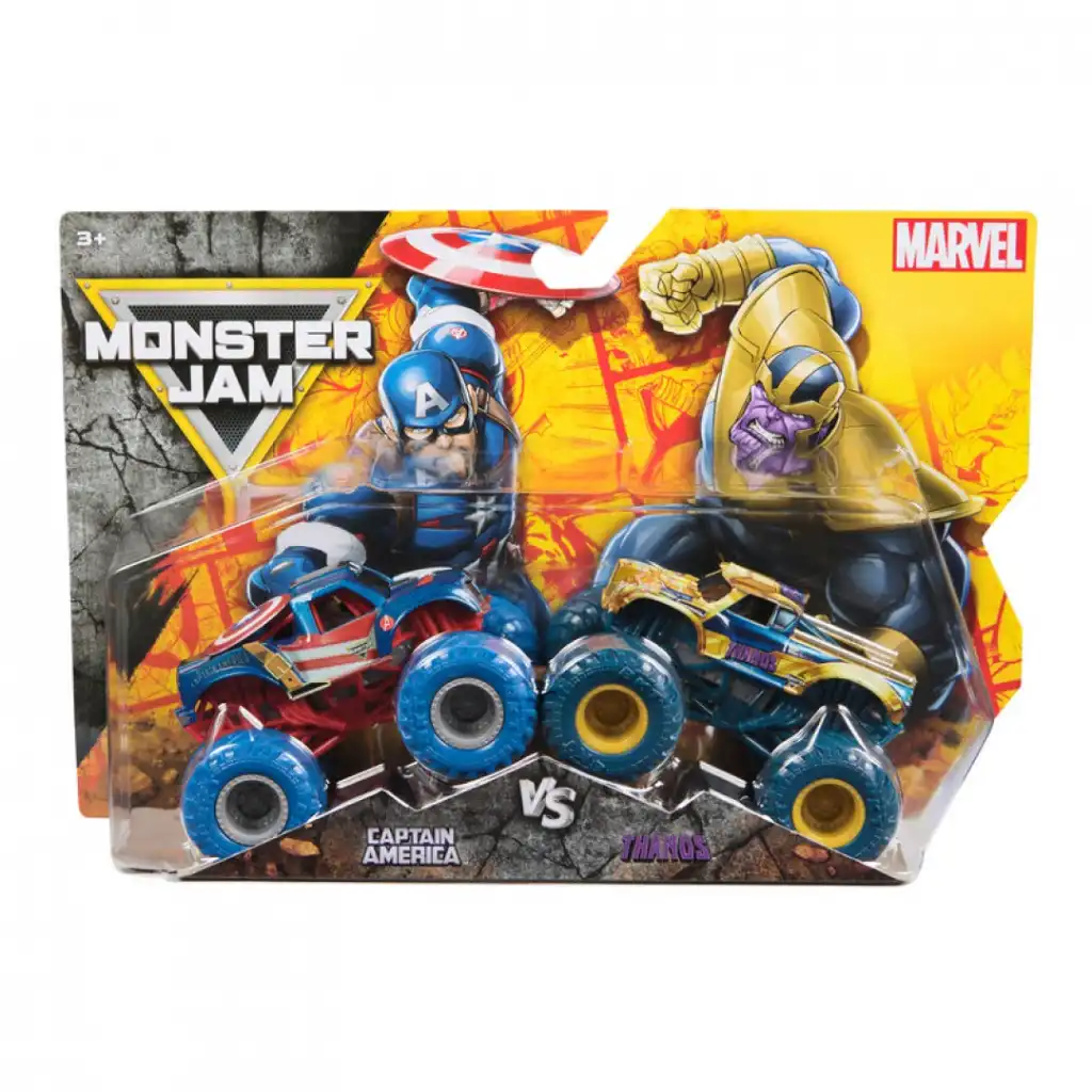 Dominare l'arena con i leggendari truck Captain America e Thanos