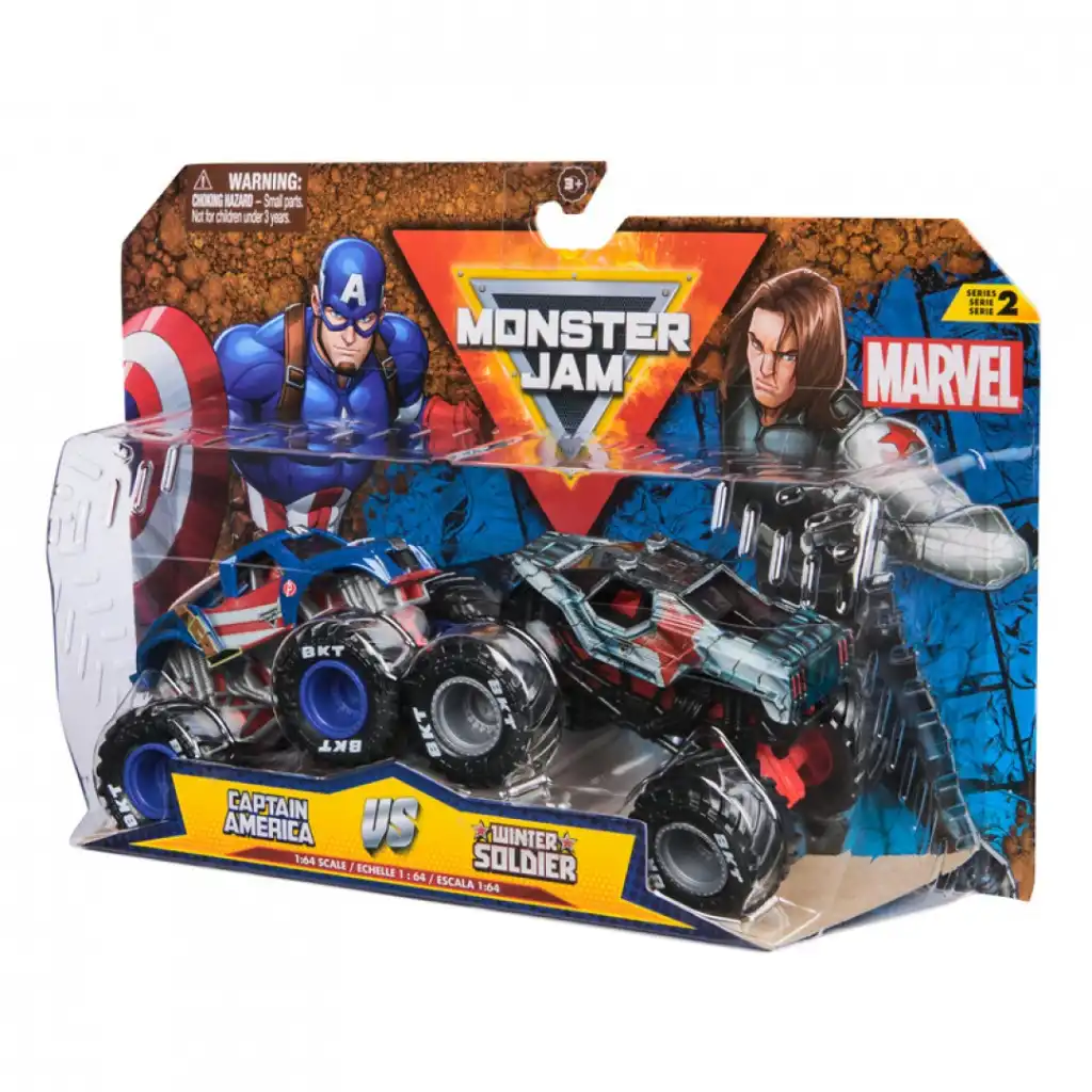 Scatena un'azione incredibile con i leggendari Monster Truck Marvel.