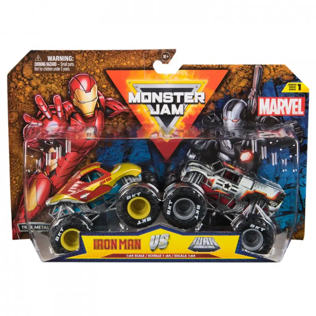 Lavorazione metallica precisa e dettagli autentici dei camion Marvel.