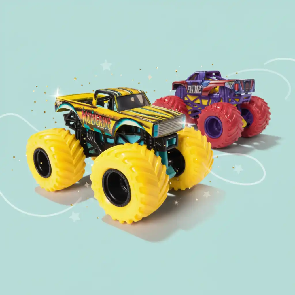 Crea il tuo spettacolo di acrobazie con i truck Monster Jam.