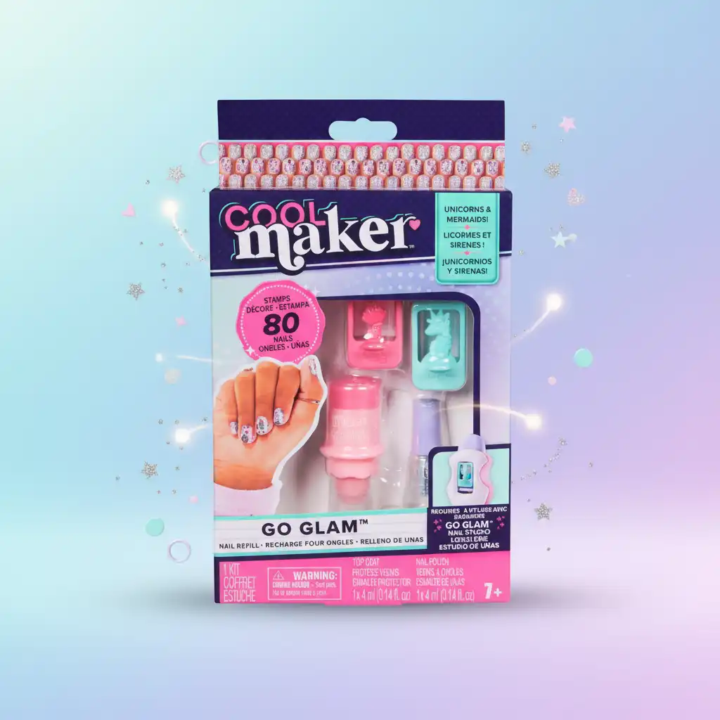 Dettagliati motivi di unicorno e sirena per unghie perfette.