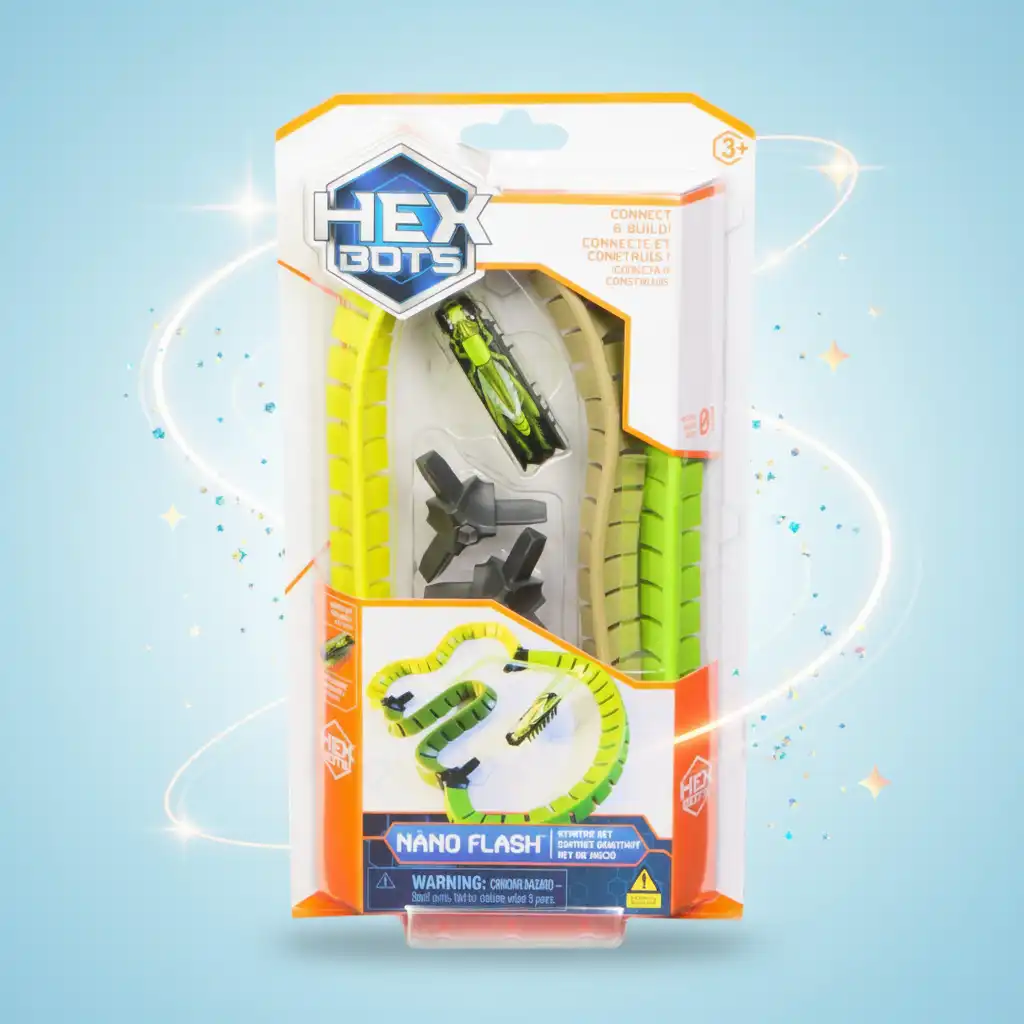 Lavorazione dettagliata dello scarafaggio robotico verde Hex Bots.