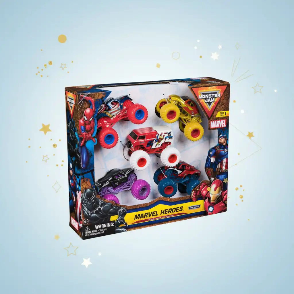 Stimola la fantasia dei bambini con il gioco degli supereroi in azione.