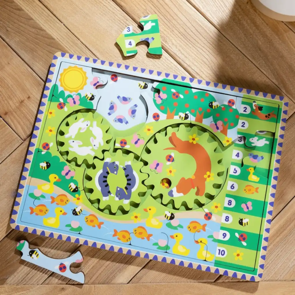 Lavorazione precisa dei pezzi Di legno per un'esperienza di gioco perfetta e sicura.