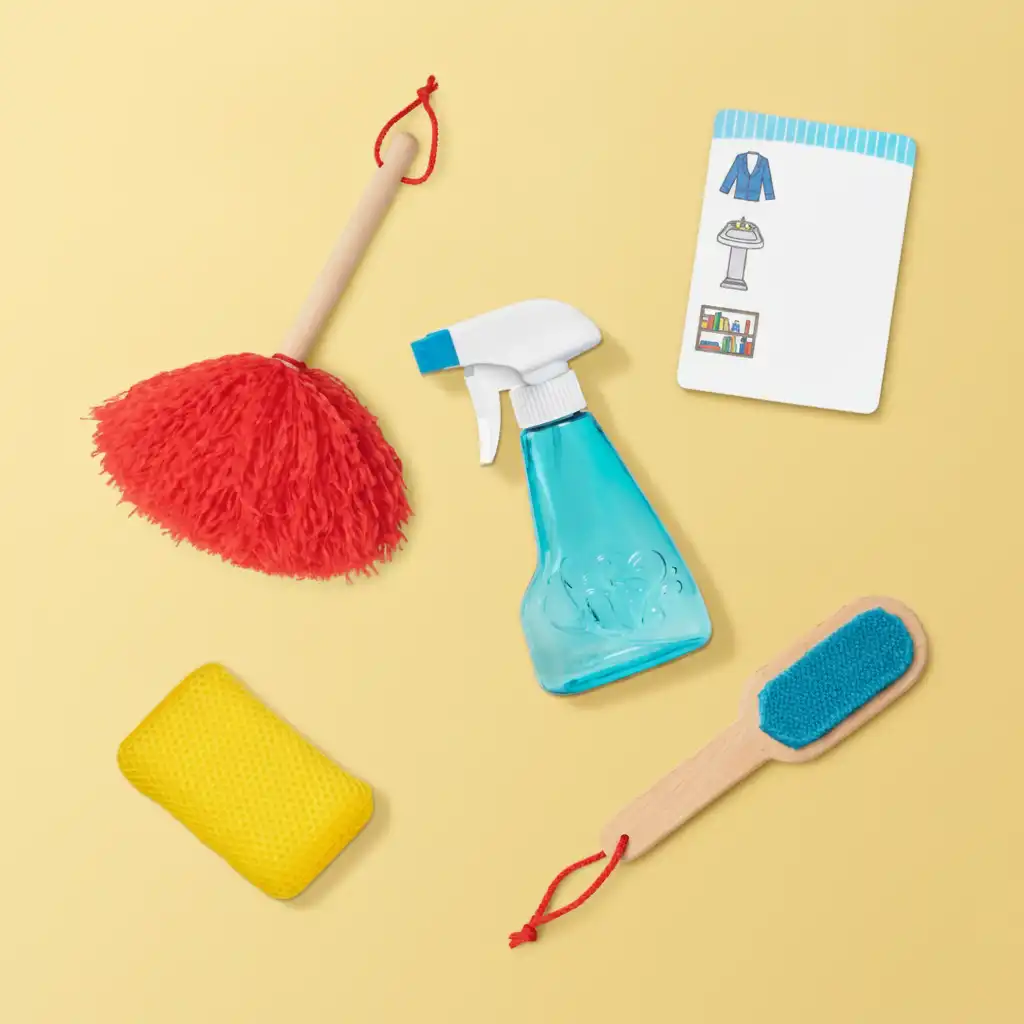 Apprendimento ludico delle faccende domestiche e della responsabilità nell'ordine