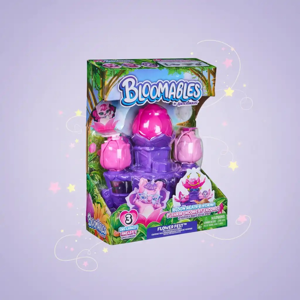 Vivi una fioritura magica e scopri le sagome nascoste di Hatchimals sul palco.