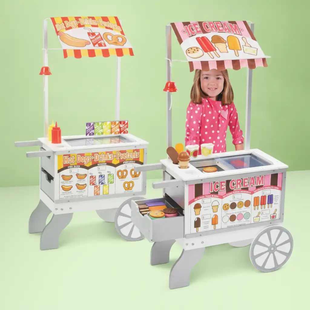 Sviluppo della fantasia dei bambini attraverso il gioco del venditore.