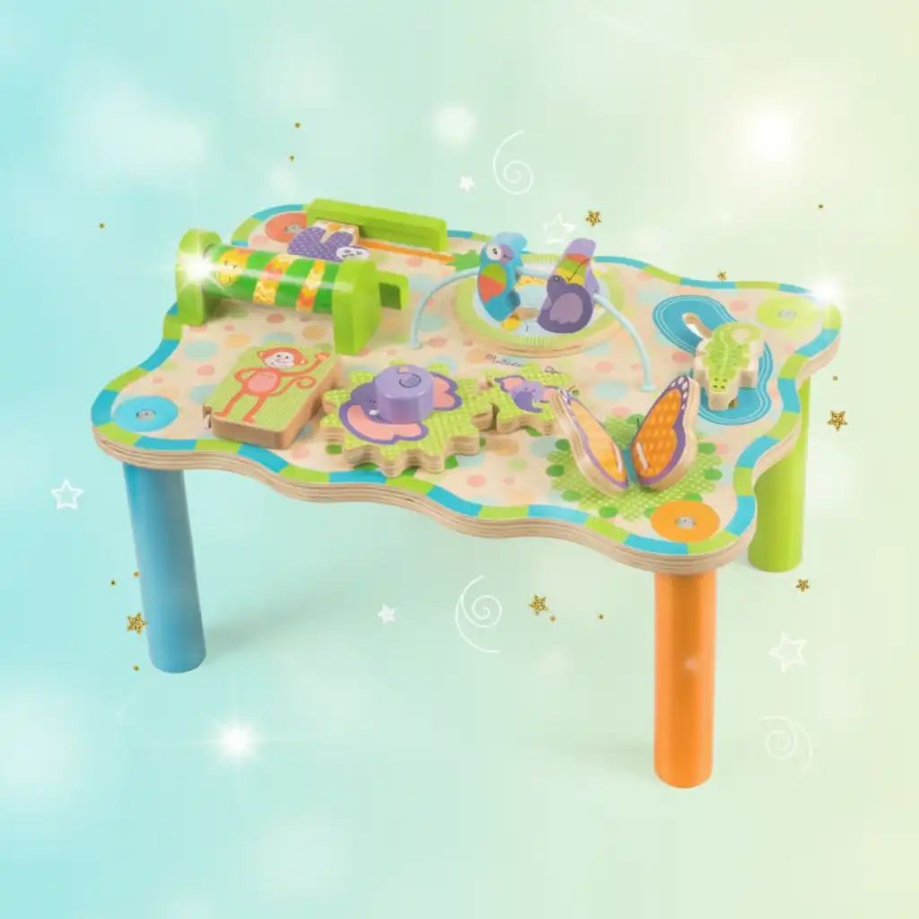 Base Di legno stabile per lunghe ore di gioco.