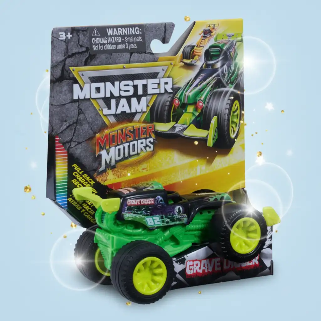 Vivi un divertimento infinito con il leggendario Grave Digger luminescente.