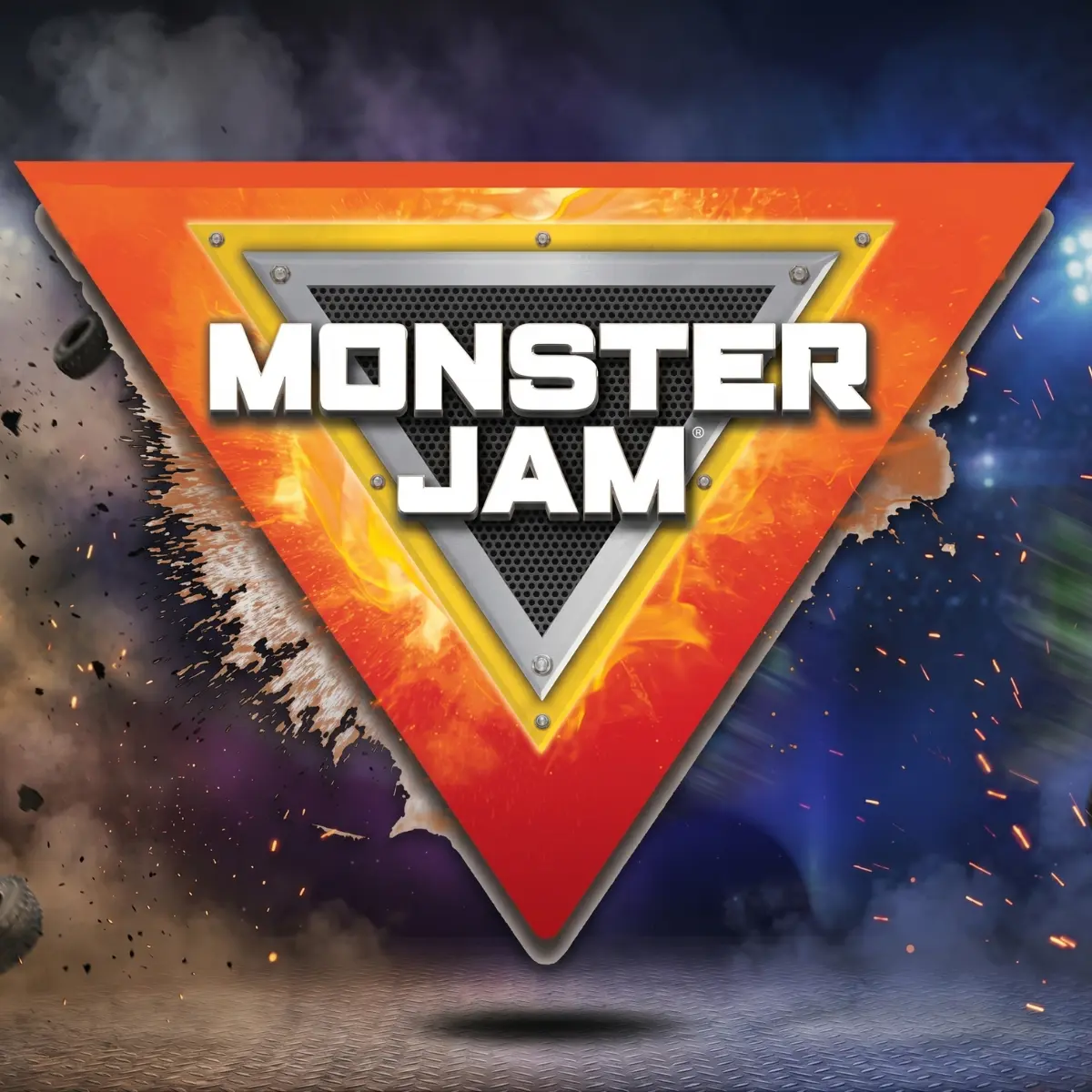 Logo ufficiale Monster Jam Monster Motor Megalodon luminoso 1:64