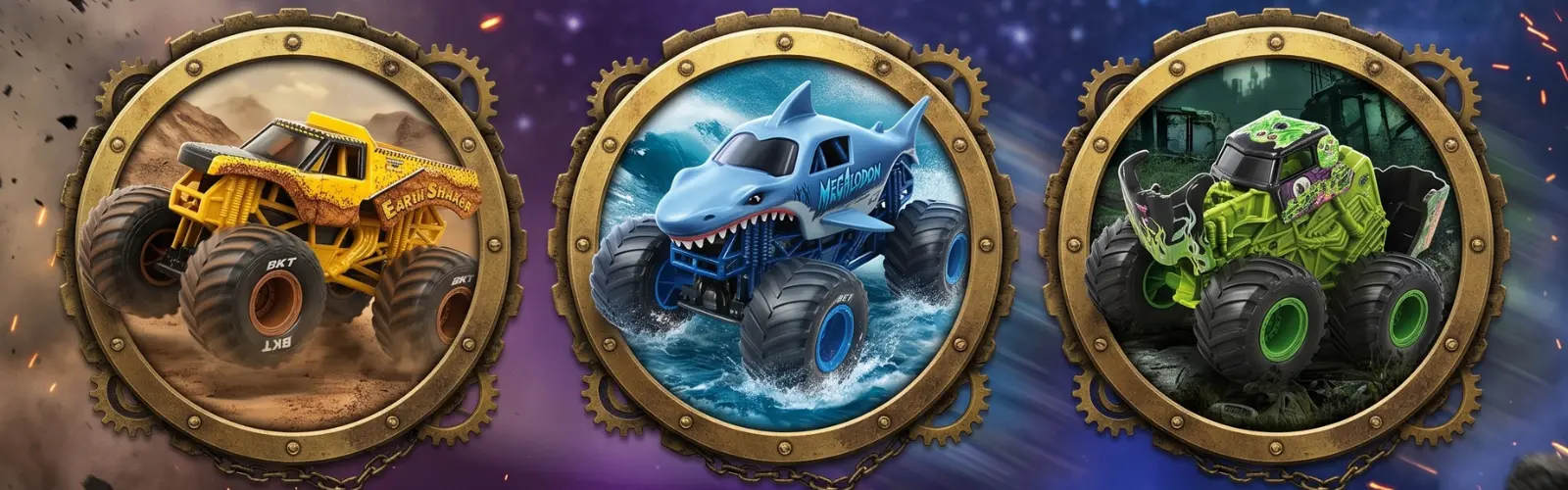 Vivi un'azione autentica con il monster truck luminoso Megalodon.