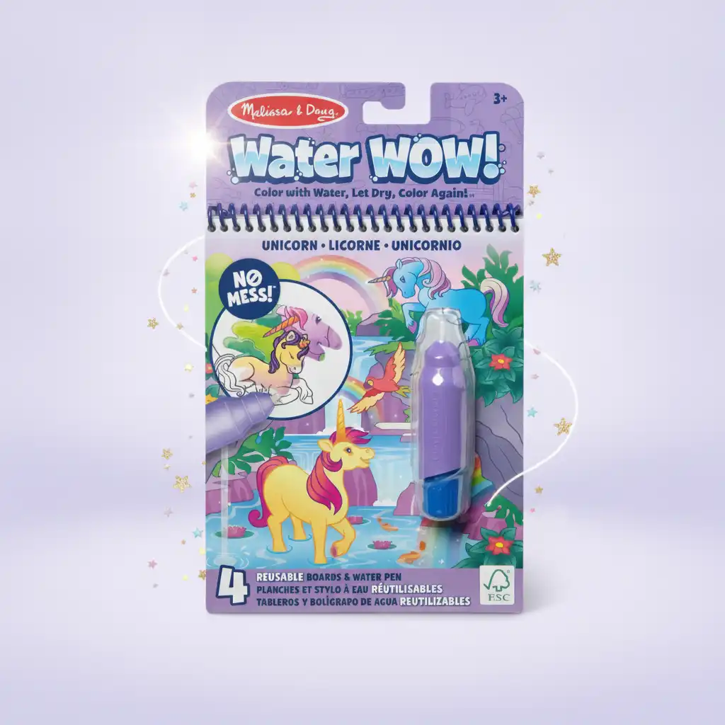 Scopri il mondo nascosto degli unicorni ad ogni tratto della penna ad acqua.