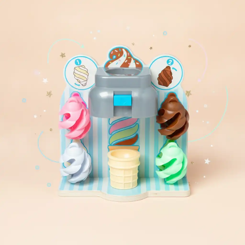 Supporta la creatività Infantile nella miscelazione dei gusti del gelato.